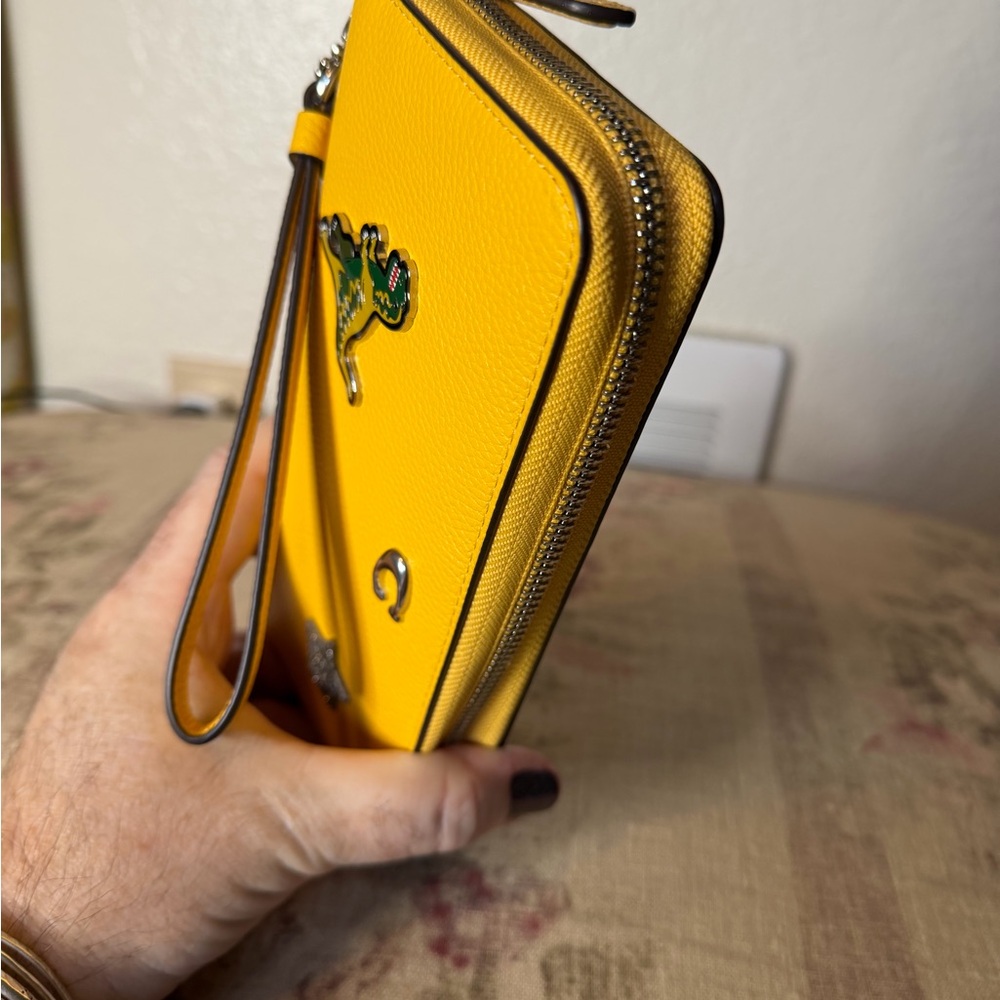 Coach Customized XL Continental Wallet in Canary Yellow - Picture 7 of 8